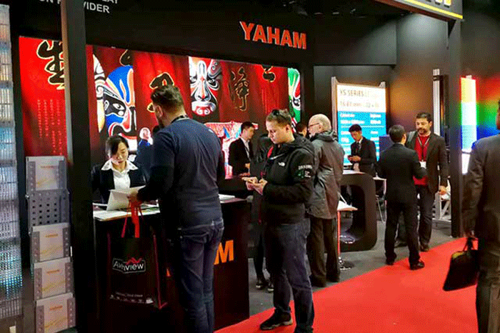 Yaham unveiled small pixel spacing P1.27 at ISE2018 - yaham