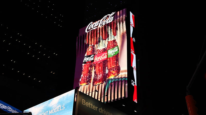 Coca-Cola unveiled World’s First 3D Robotic Yaham billboard in Time Square - yaham
