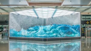 Giant 3D Wave Sweeps Over Chongqing Airport