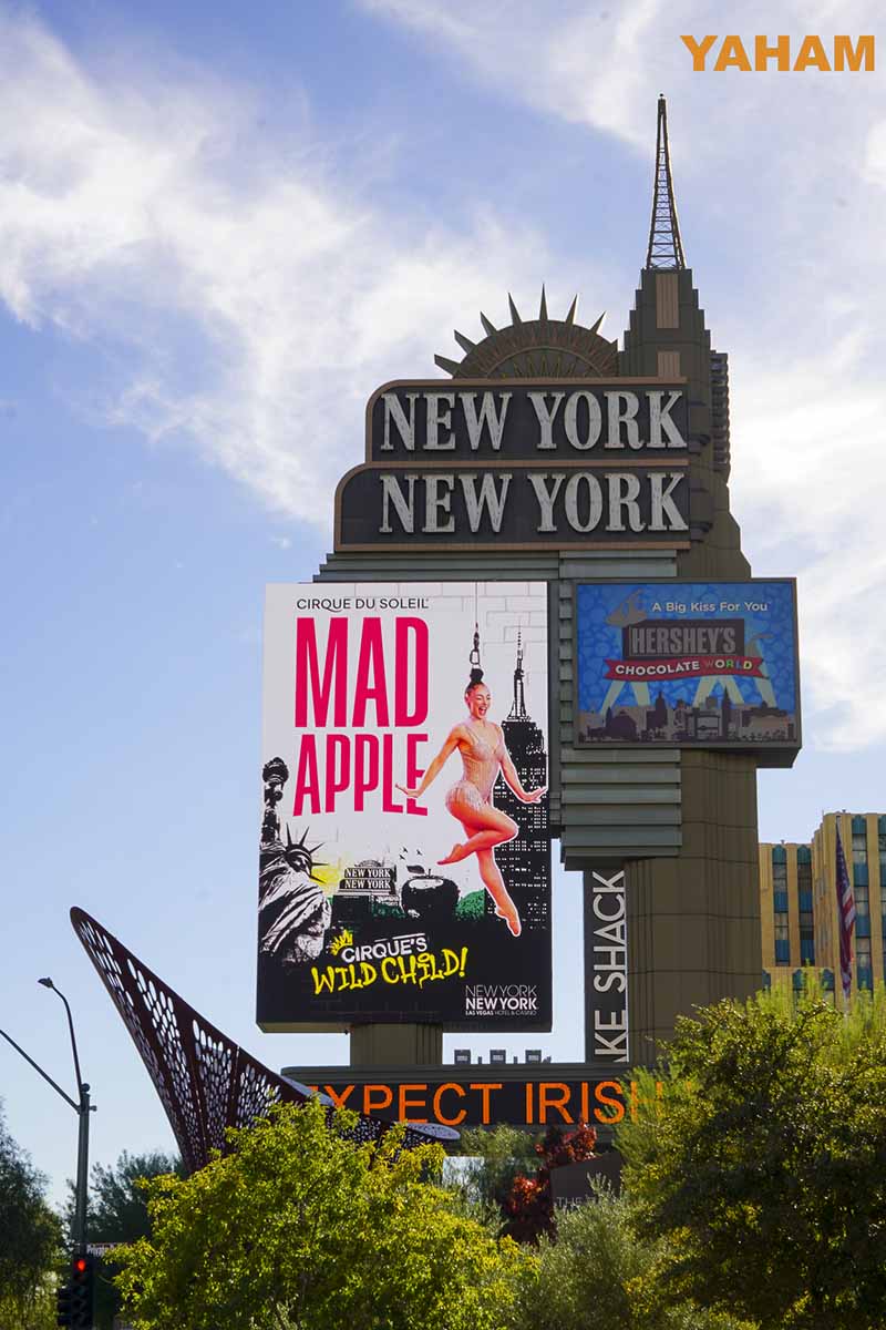 Yaham Unveils a New LED Pylon at New York-New York - yaham